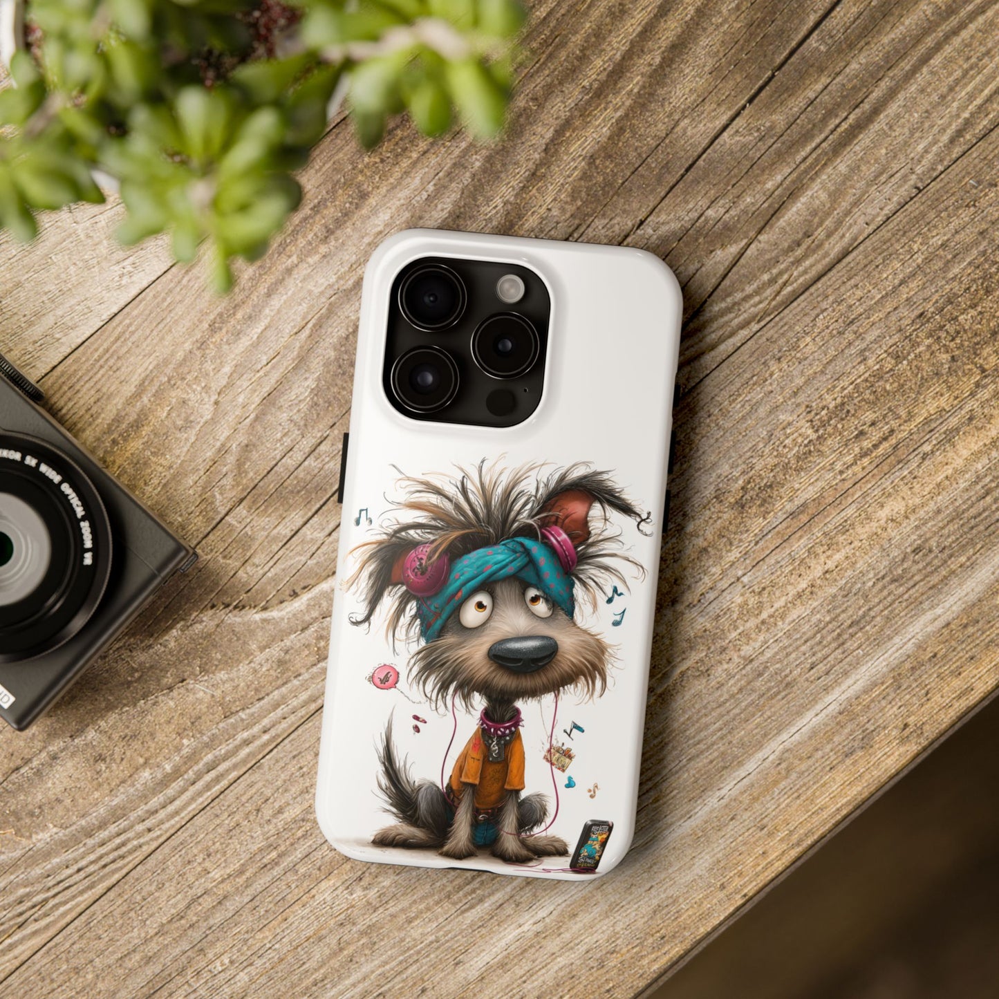 Whimsical Dog Art Phone Case, Tough Phone Cover, Funny Pet Lover Gift, Cute Animal Case, Unique Dog Lover Accessory by Skipper