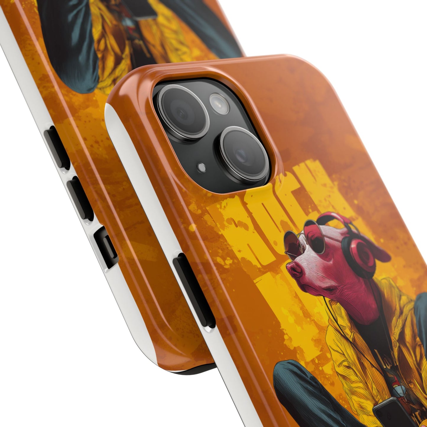 Dog with Pink Sunglasses and Headphones Tough Phone Case