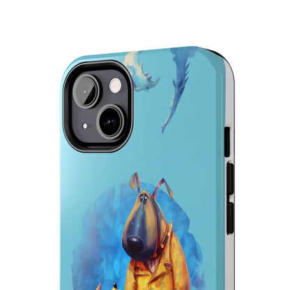 Whimsical Dog-Themed Tough Phone Case for Pet Lovers