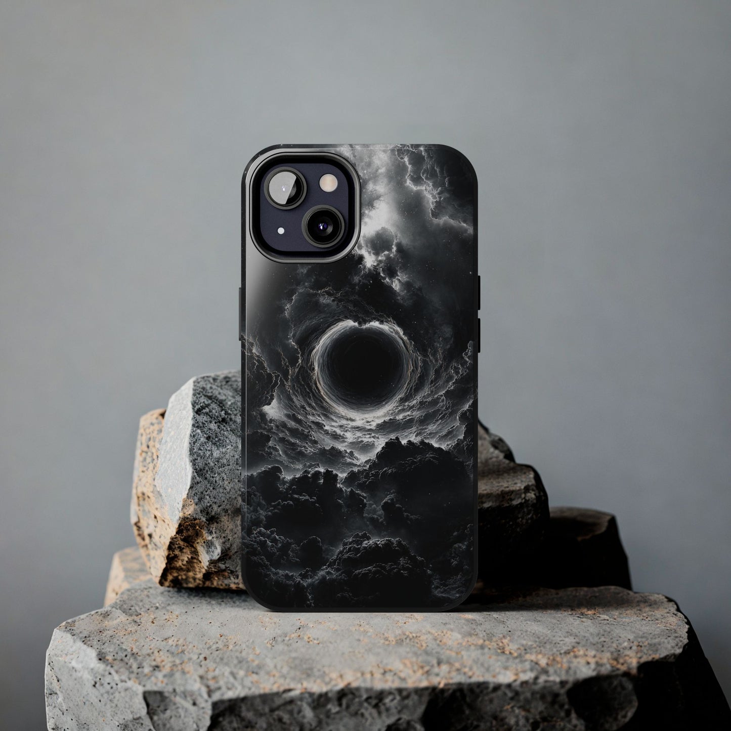 Cosmic Black Hole Tough Phone Case | Sleek Sci-Fi Protection, Unique Art Accessory for Tech Lovers by Skipper