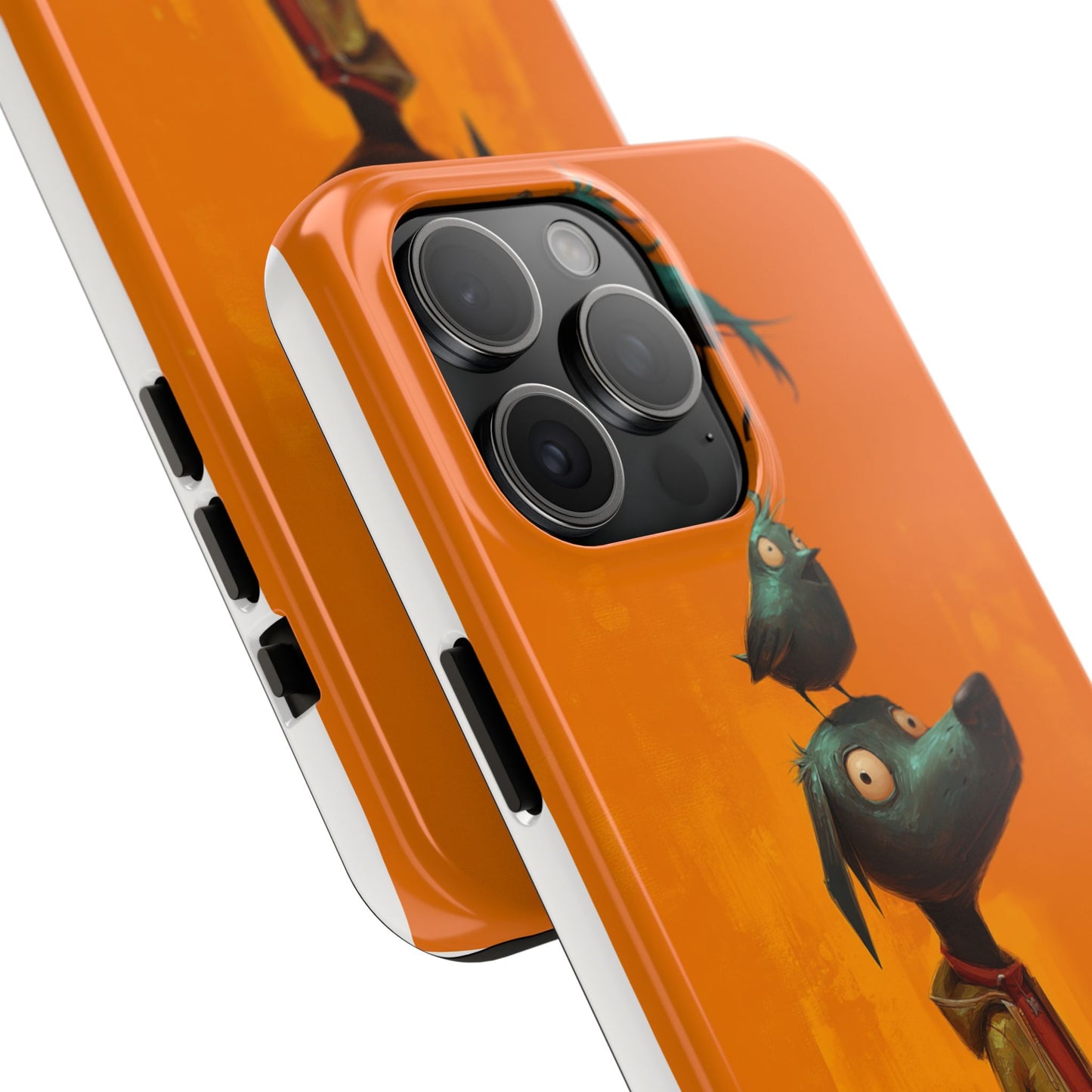 Fun Dog & Bird Tough Phone Cases - Quirky Animal Art for Pet Lovers