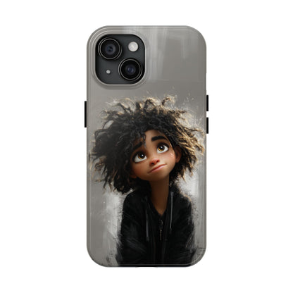 Artistic Tough Phone Case - Unique Character Design for Creative Souls