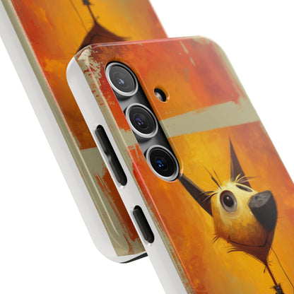 Whimsical Dog Art Tough Phone Case - Fun & Stylish Pet Lover Gift
