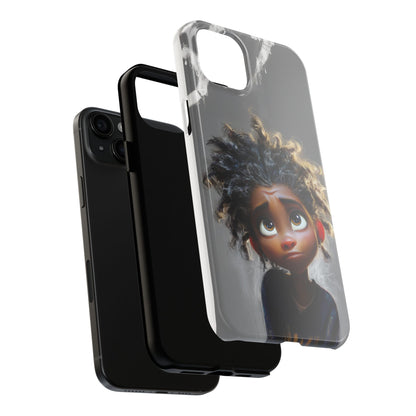 Whimsical Tough Phone Case - Artistic Design for Kids and Tweens