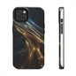 Stunning Gold Swirl Tough Phone Case - Stylish Protection with Elegance
