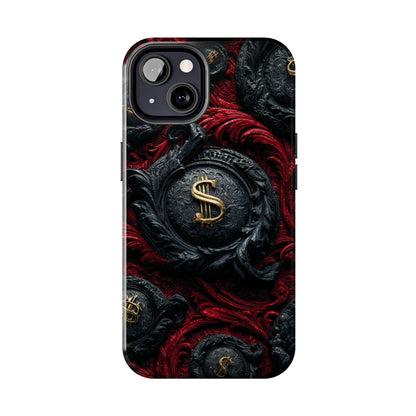 Elegant Money-Themed Tough Phone Case by Skipper – Luxury Durable Phone Cover & Gift for Him