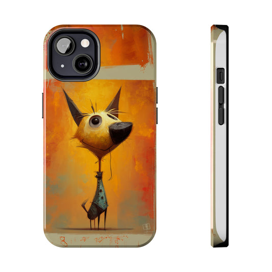 Whimsical Dog Art Tough Phone Case - Fun & Stylish Pet Lover Gift