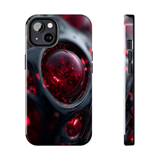 Bold Red Abstract Tough Phone Case by Skipper