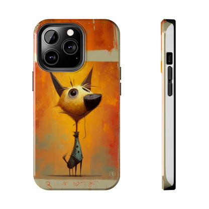 Whimsical Dog Art Tough Phone Case - Fun & Stylish Pet Lover Gift