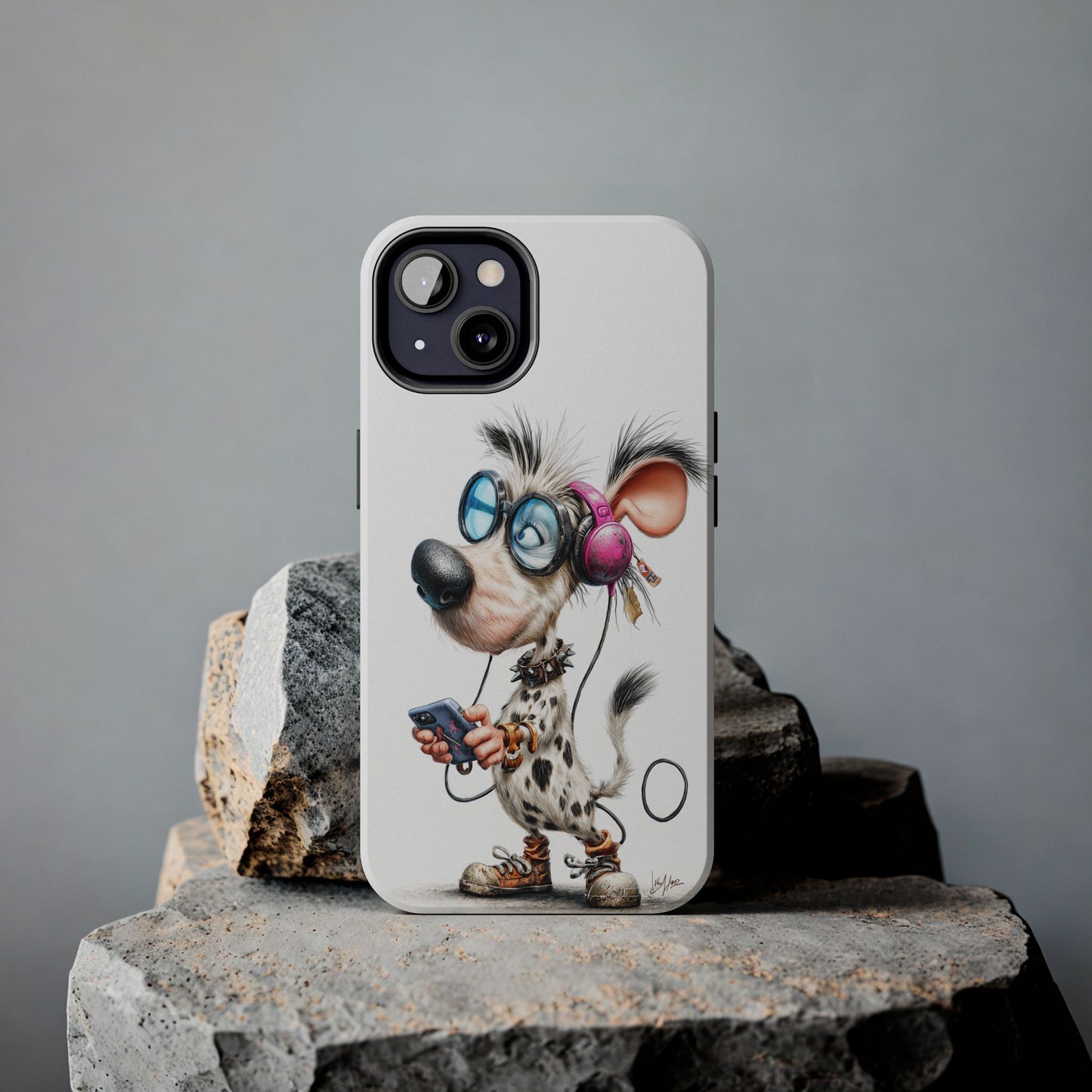Playful Dog-Themed Tough Phone Case by Skipper – Premium Art for Pet Lovers