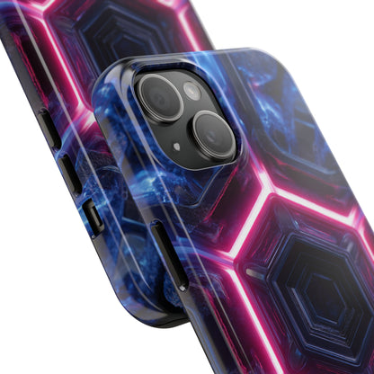 Cybernetic Core Neon Nexus Phone Case - Premium Futuristic Design by Artist Skipper | Glowing Orange Circuit Protection