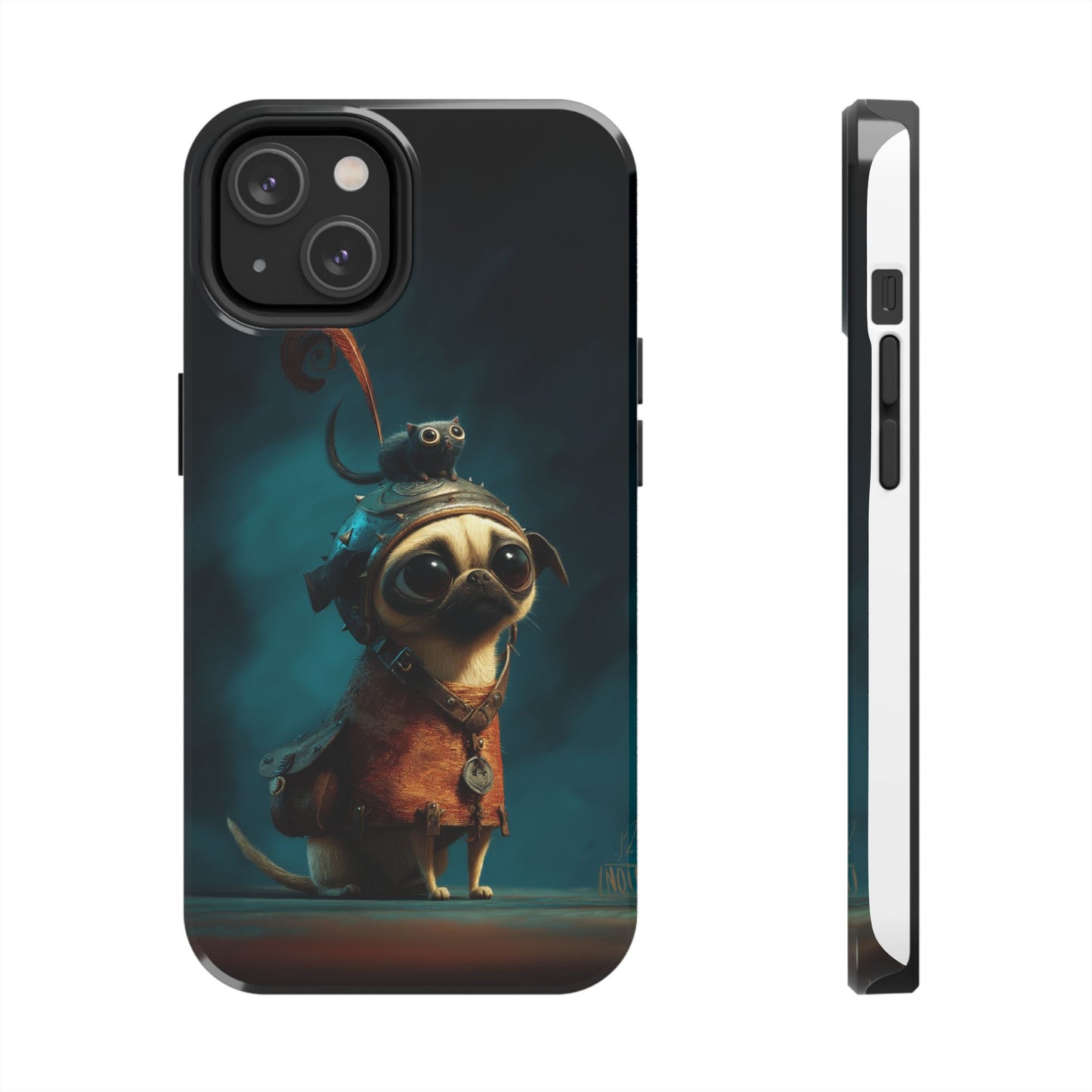 Cute Pug Adventure Tough Phone Case - Durable Protection for Pet Lovers