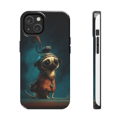 Cute Pug Adventure Tough Phone Case - Durable Protection for Pet Lovers