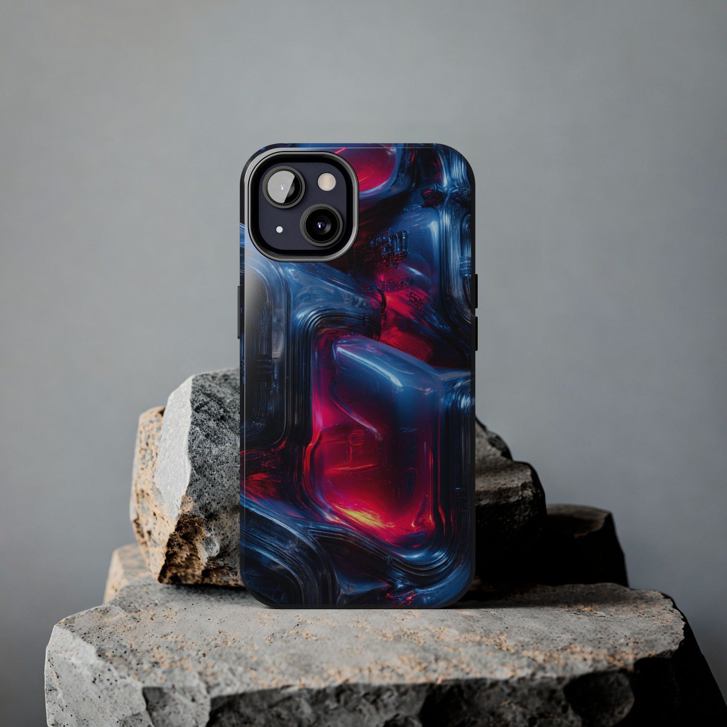 Futuristic Phone Case with Digital Art, Tough Phone Case, Cell Phone Cover, Tech Accessory, Modern Gift for Men and Women