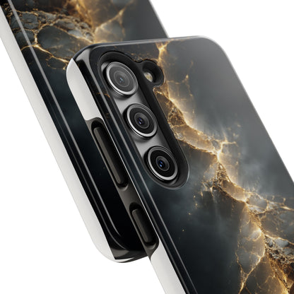 Majestic Marble Phone Case - Tough Protective Cover with Gold Veins