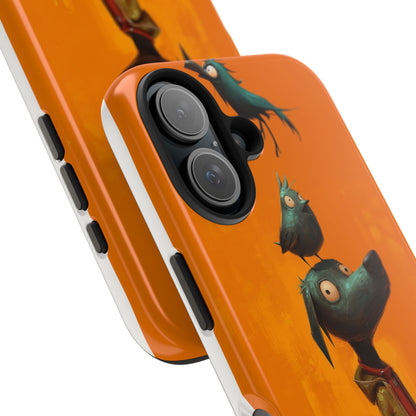 Fun Dog & Bird Tough Phone Cases - Quirky Animal Art for Pet Lovers