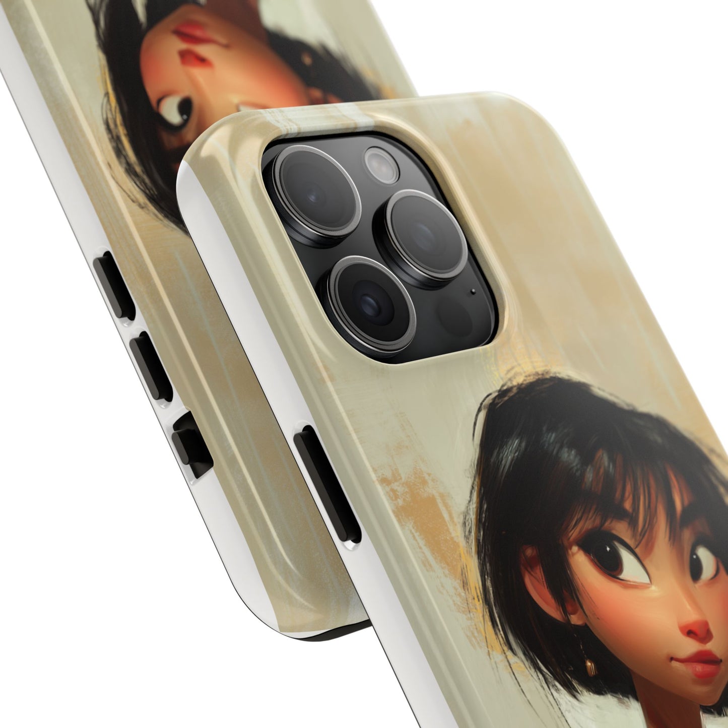 Artistic Tough Phone Case - Cute Character Design for Kids and Teens