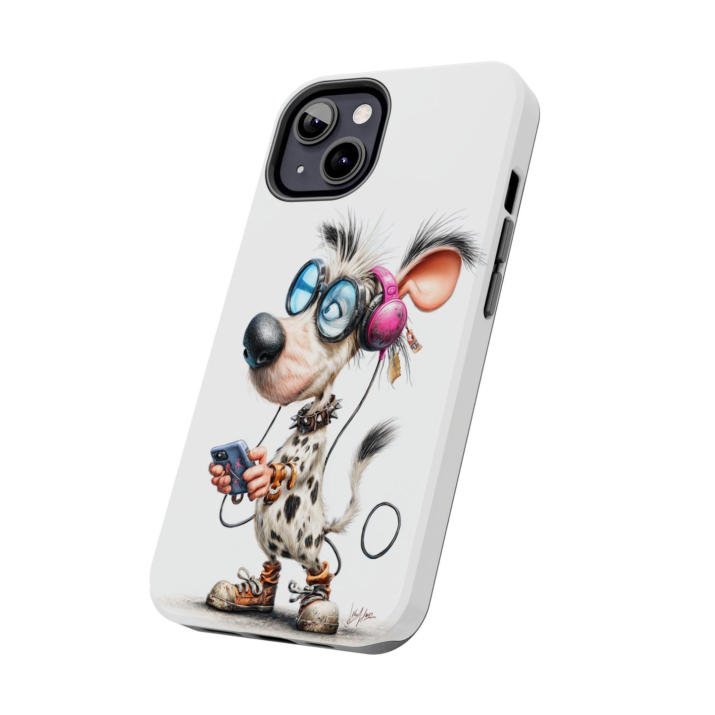 Playful Dog-Themed Tough Phone Case by Skipper – Premium Art for Pet Lovers