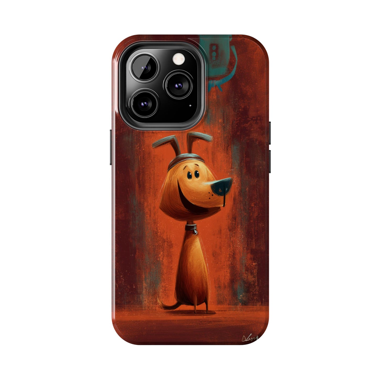 Playful Dog Art Tough Phone Case - Perfect for Pet Lovers