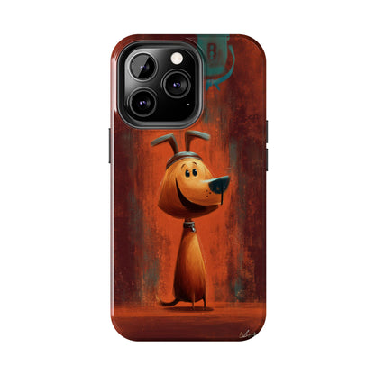 Playful Dog Art Tough Phone Case - Perfect for Pet Lovers