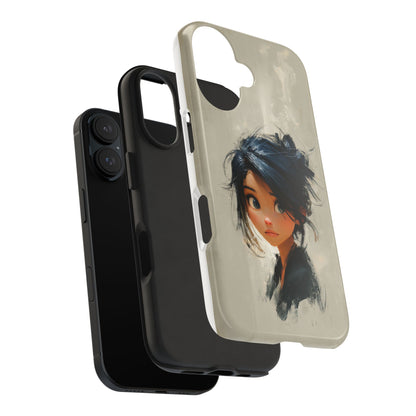 Artistic Tough Phone Case – Unique Portrait Design for Creatives