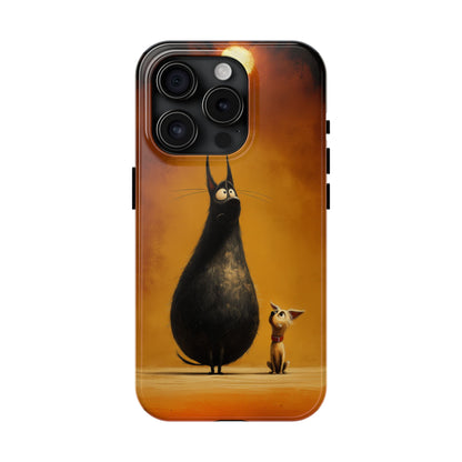 Whimsical Tough Phone Cases - Cat & Dog Design
