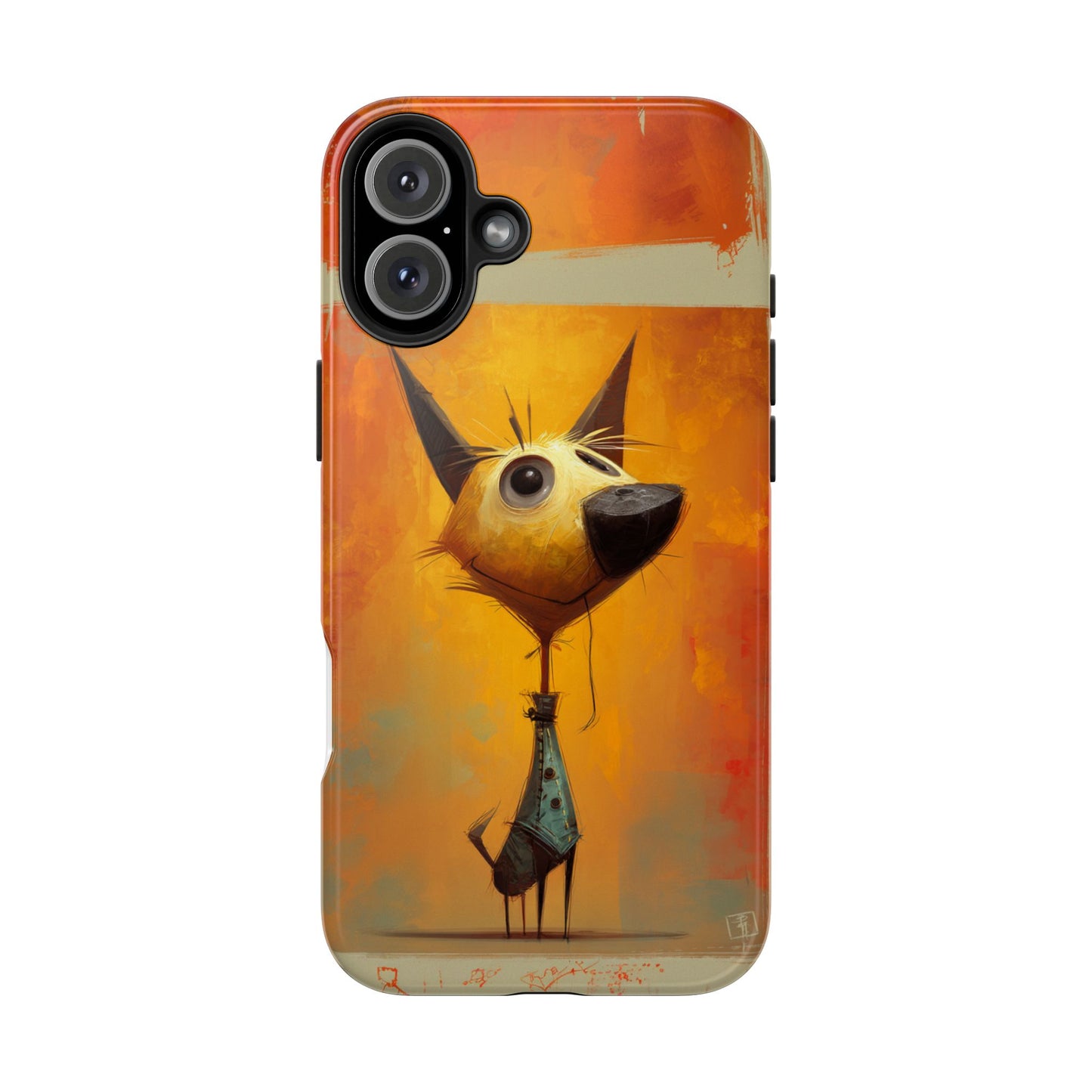 Whimsical Dog Art Tough Phone Case - Fun & Stylish Pet Lover Gift