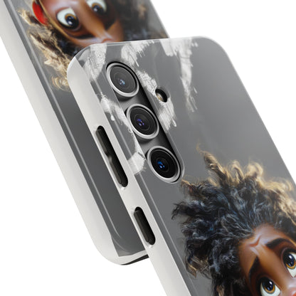 Whimsical Tough Phone Case - Artistic Design for Kids and Tweens