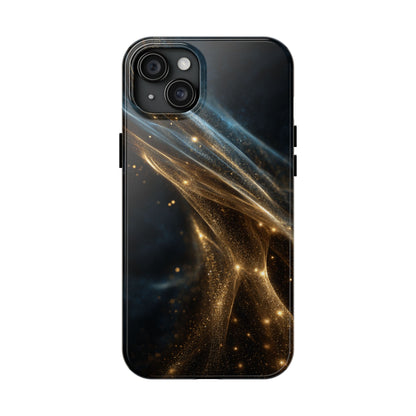 Stunning Gold Swirl Tough Phone Case - Stylish Protection with Elegance
