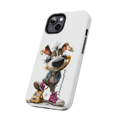 Whimsical Dog Phone Case by Skipper – Tough Protection & Cute Art for Pet Lovers