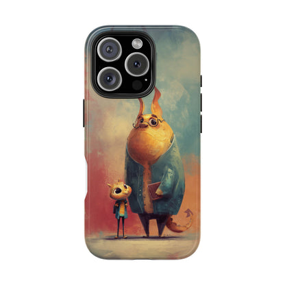 Animal Art Tough Phone Cases, Cute Character Phone Protector, Unique Cartoon Phone Cover, Fun Gift for Kids, Birthday or Holiday Present