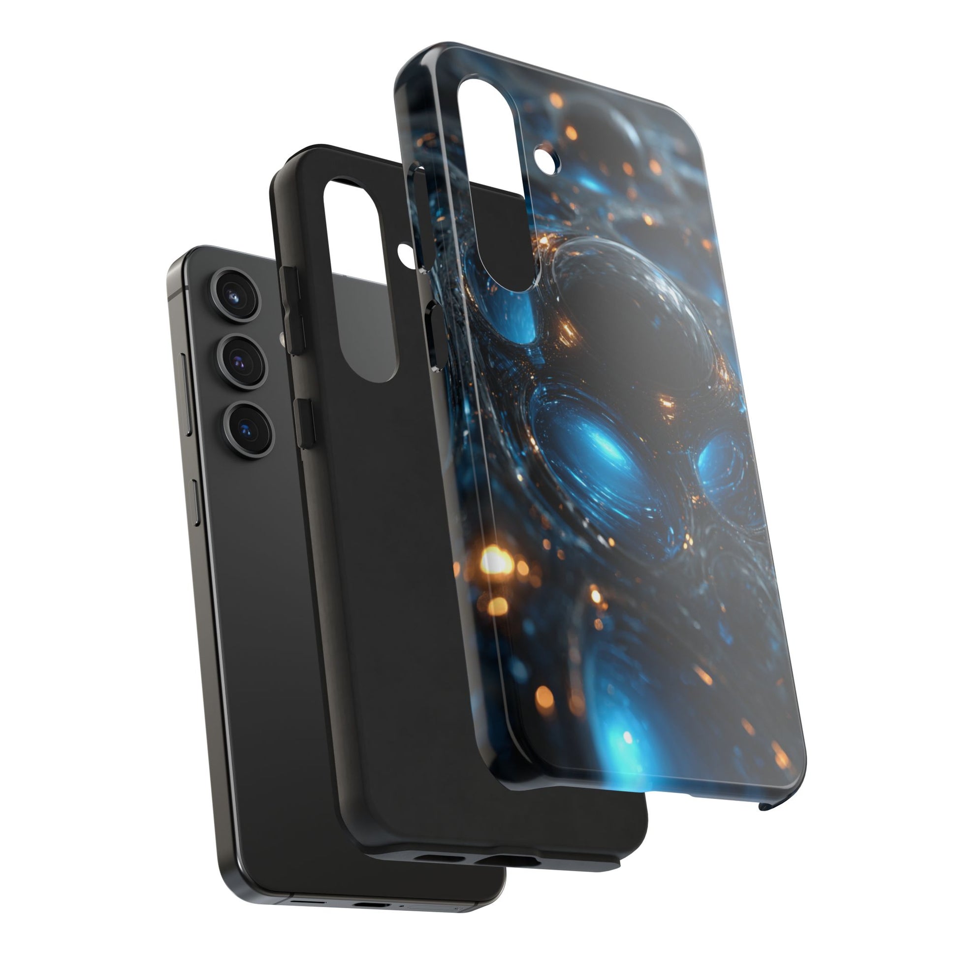 Elevate your phone’s look with sleek blue abstract art and rugged protection built to last every adventure.
