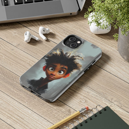 Artistic Tough Phone Case - Unique Design with Character - Great Gift Idea