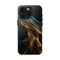 Stunning Gold Swirl Tough Phone Case - Stylish Protection with Elegance