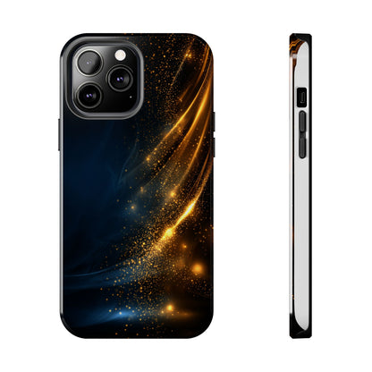 Galaxy Glitter Tough Phone Case - Shockproof Protection for iPhone