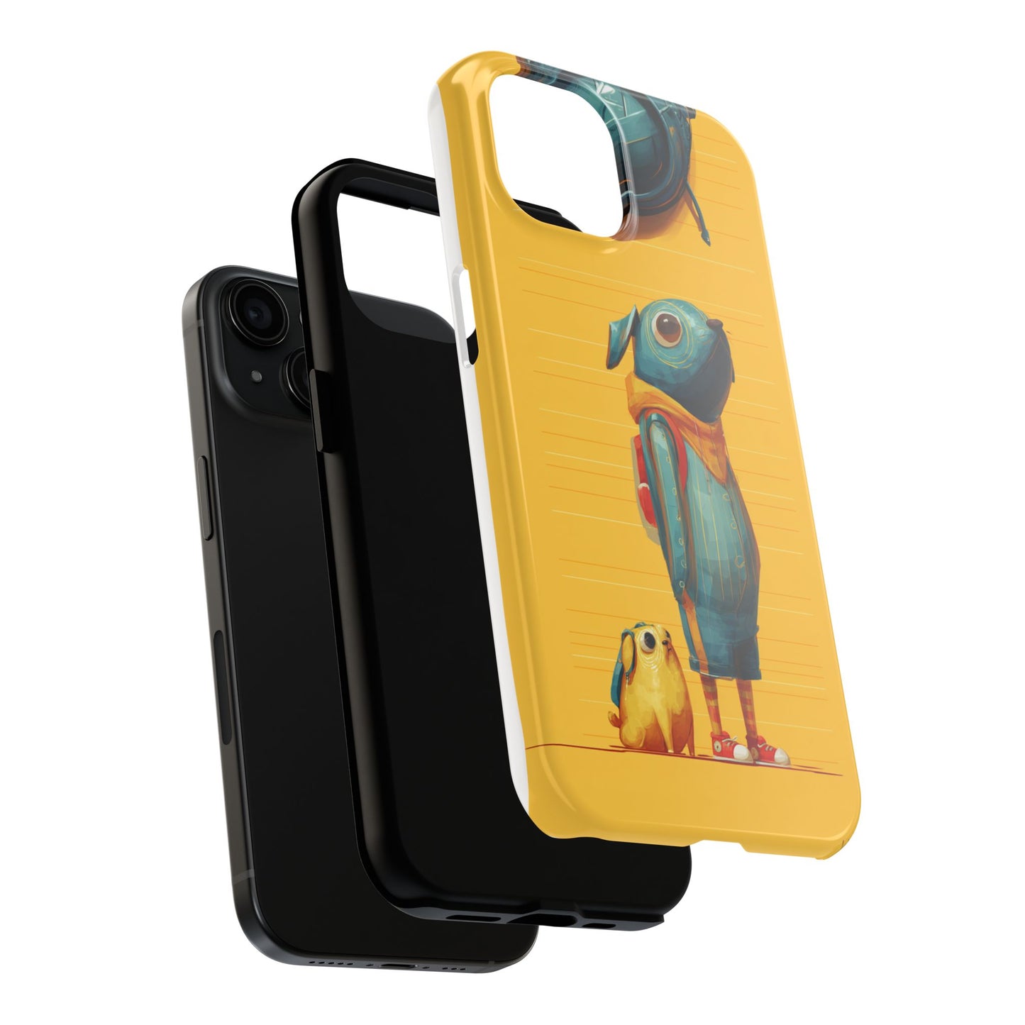 Colorful Animal Art Tough Phone Case - Perfect for Pet Lovers & Kids