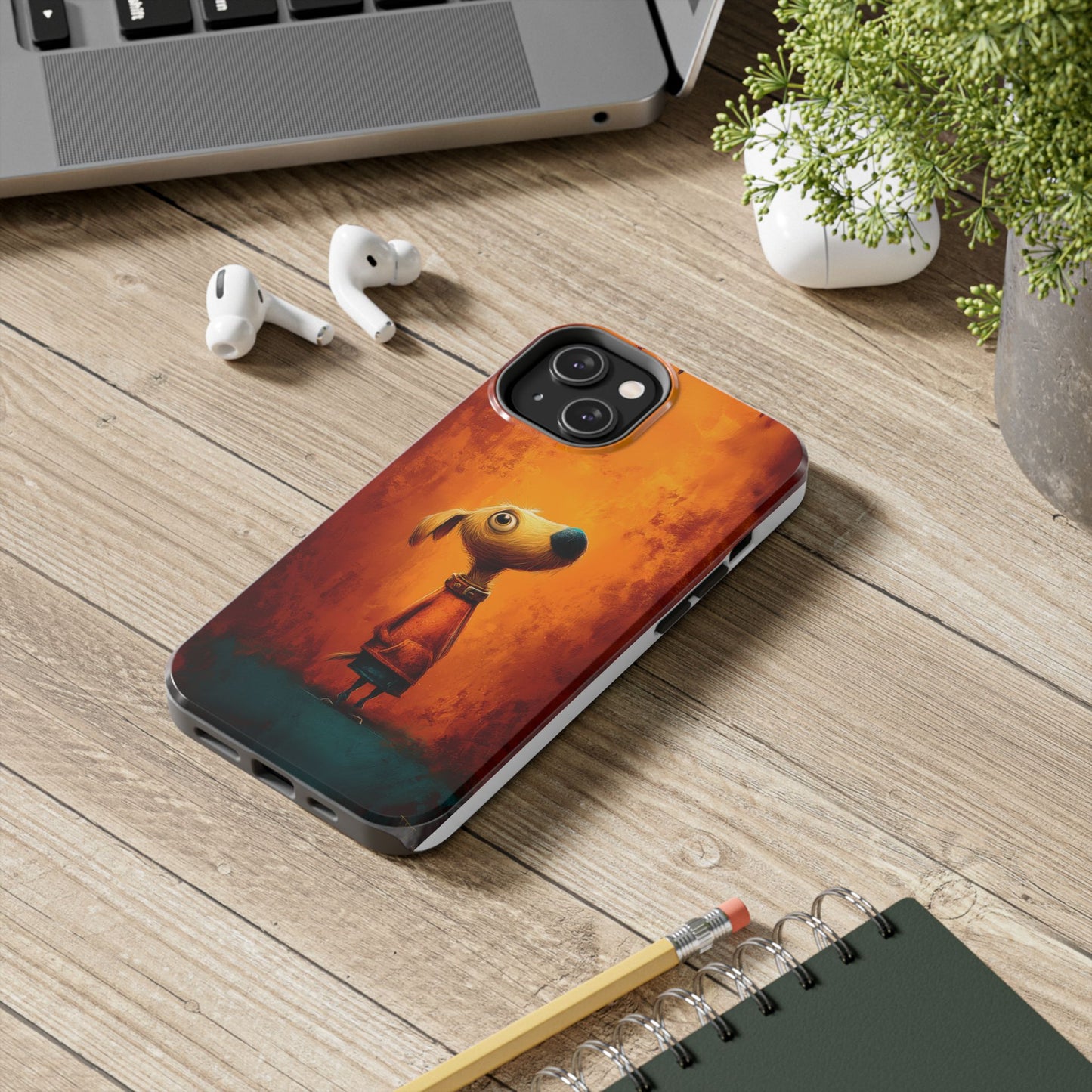 Whimsical Dog Art Tough Phone Case - Durable & Stylish Pet Lover Accessory