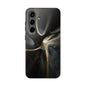 Elegant Tough Phone Case with Abstract Metallic Design
