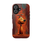 Playful Dog Art Tough Phone Case - Perfect for Pet Lovers