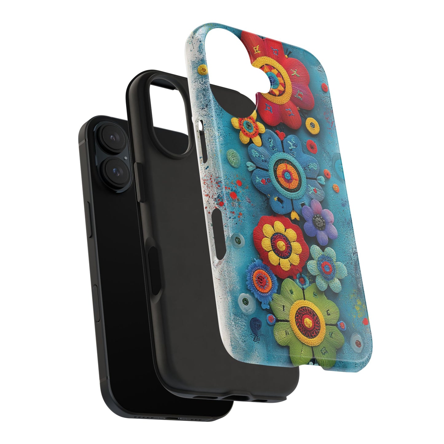 Vibrant Floral Tough Phone Case | Flower Print, Durable Protection, Gift for Nature Lovers, Cute Accessories, Colorful Tech