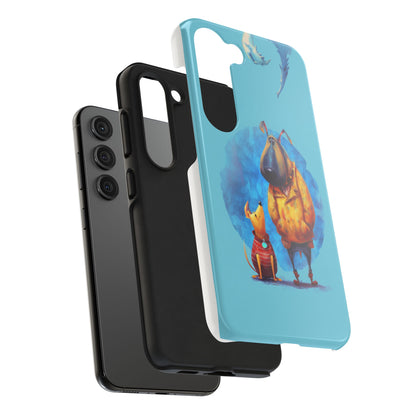 Whimsical Dog-Themed Tough Phone Case for Pet Lovers