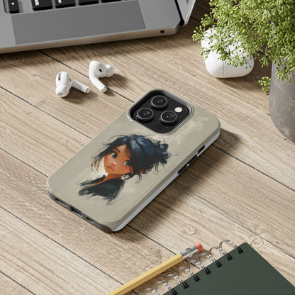 Artistic Tough Phone Case – Unique Portrait Design for Creatives