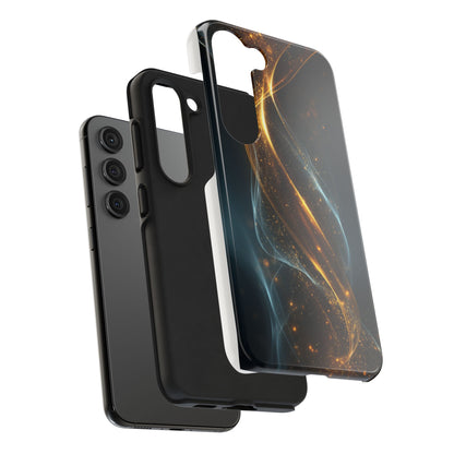 Stylish Tough Phone Case with Elegant Swirl Design