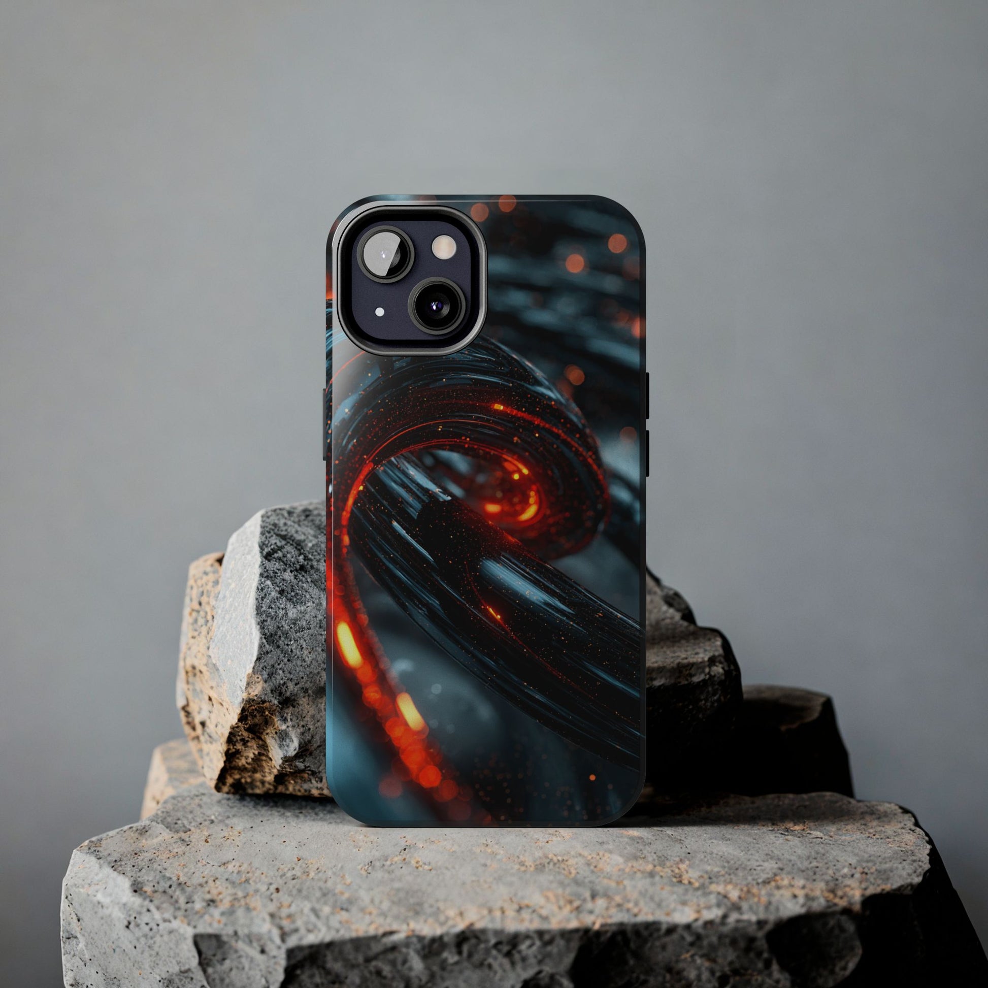 Trendy tech lover gift — premium abstract lava phone case