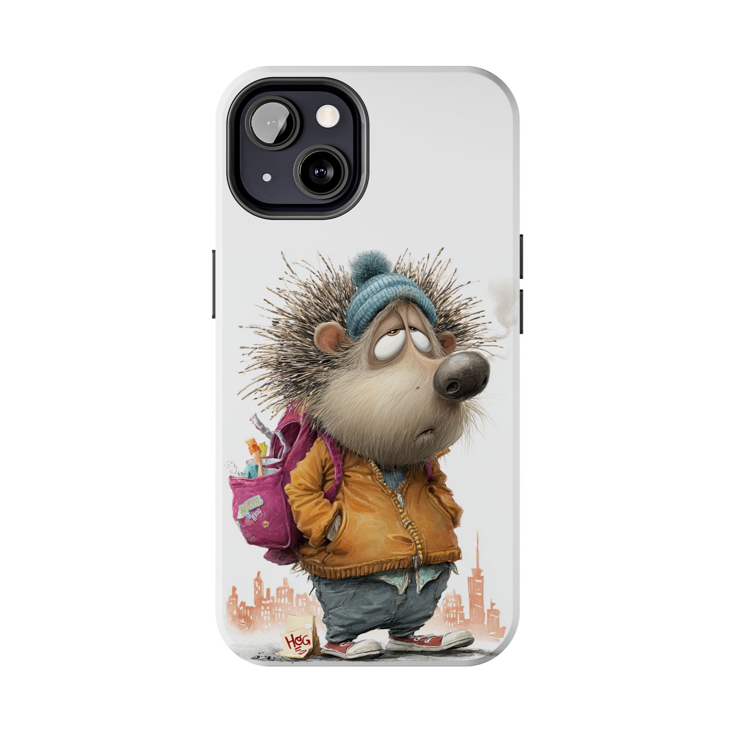 Cute Hedgehog Tough Phone Case by Skipper – Durable Protection & Whimsical Design for Kids and Animal Lovers
