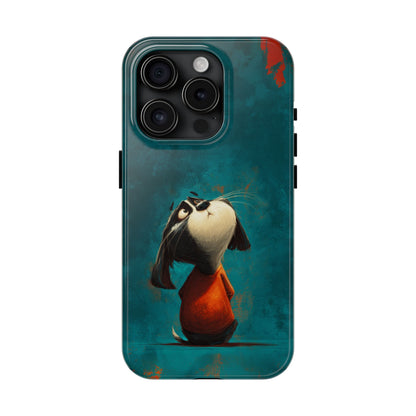 Whimsical Dog Tough Phone Case - Perfect for Pet Lovers!