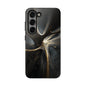 Elegant Tough Phone Case with Abstract Metallic Design
