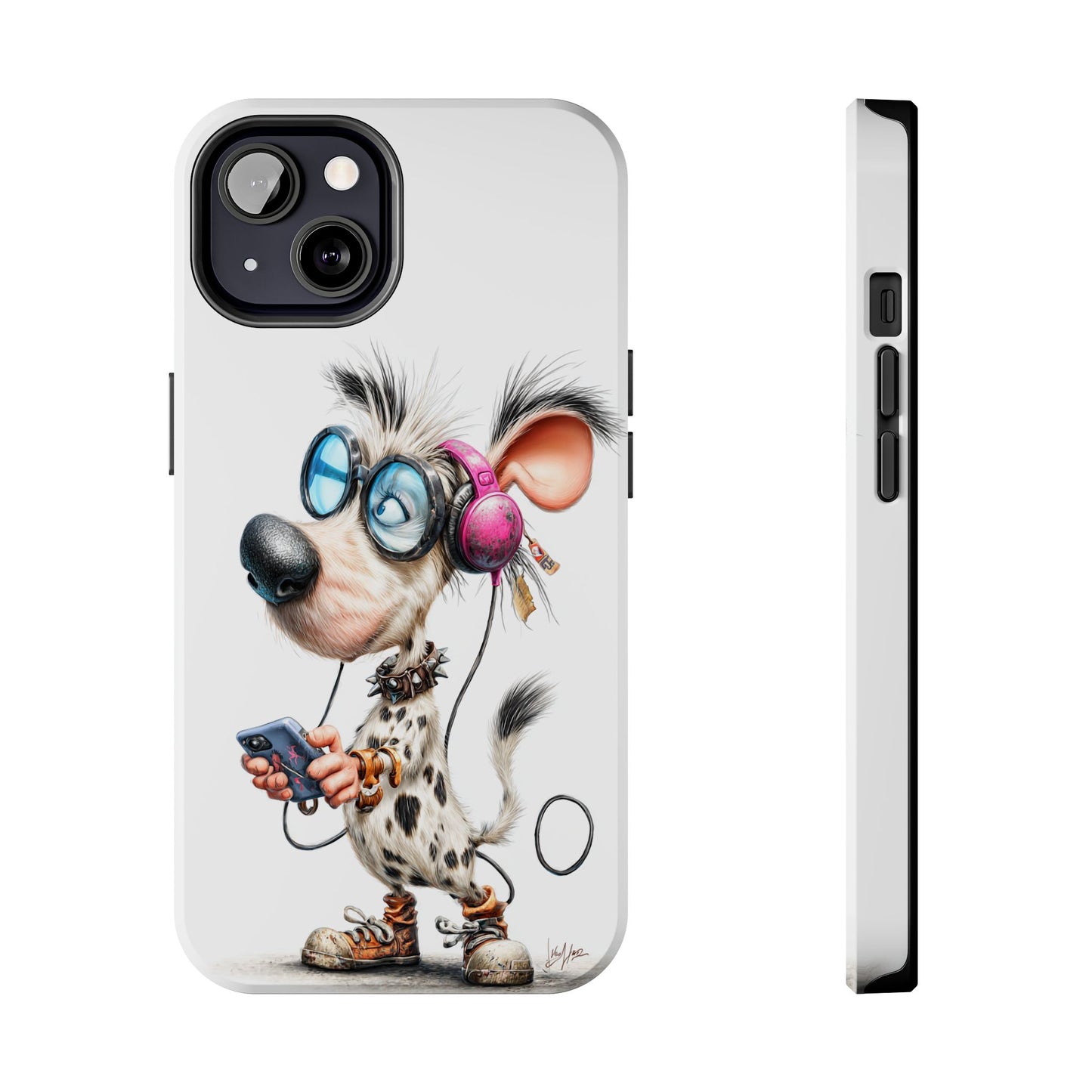 Playful Dog-Themed Tough Phone Case by Skipper – Premium Art for Pet Lovers