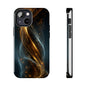 Stylish Tough Phone Case with Elegant Swirl Design