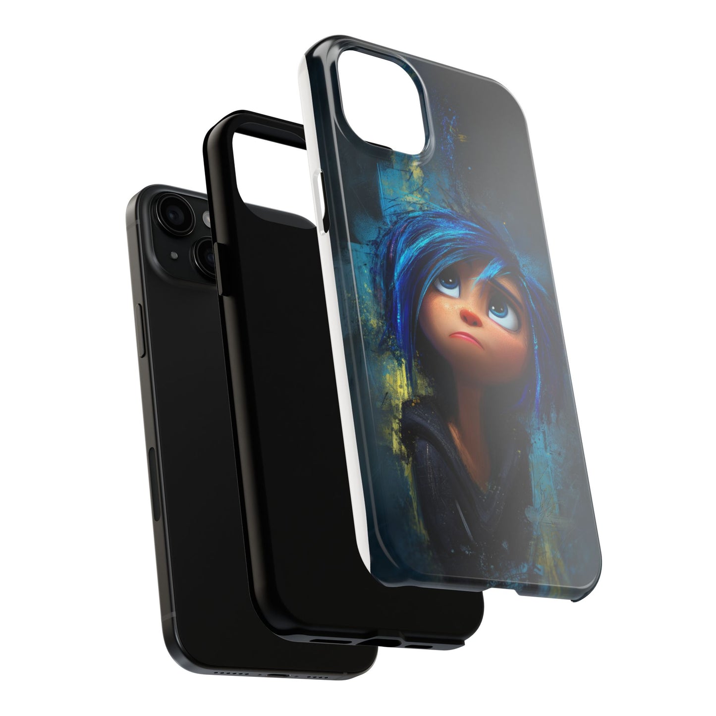 Unique Artsy Tough Phone Case – Emotional Abstract Design for Creative Souls